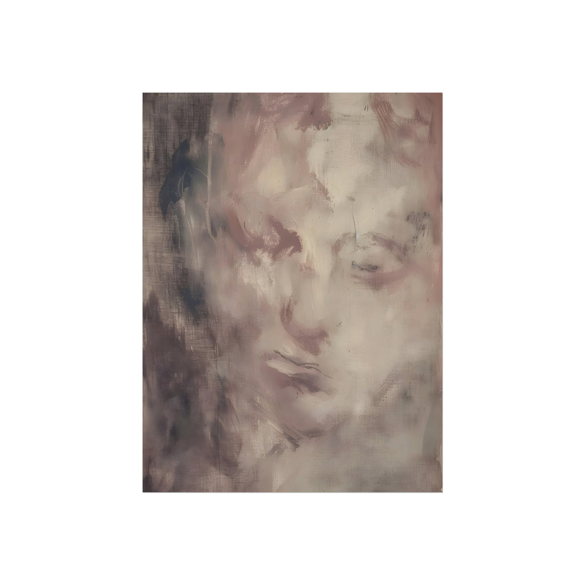 Face in Faded Rose, art print, view 2