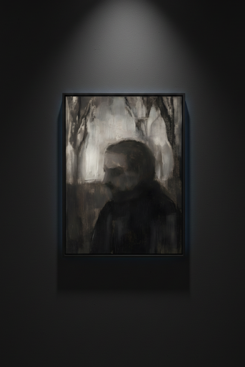 Figure in Fog, fine art paper print