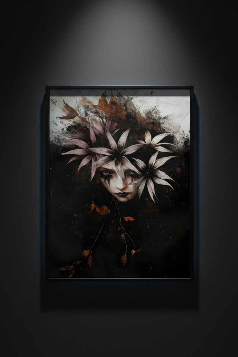 Flowers for Her Face, art print