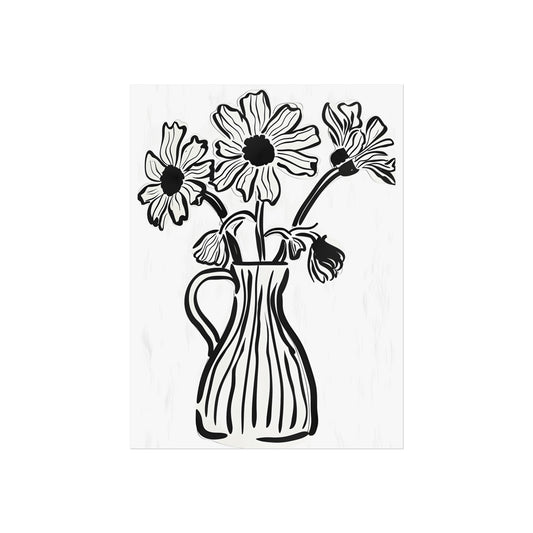 Flowers in a Single Line, art print, view 2