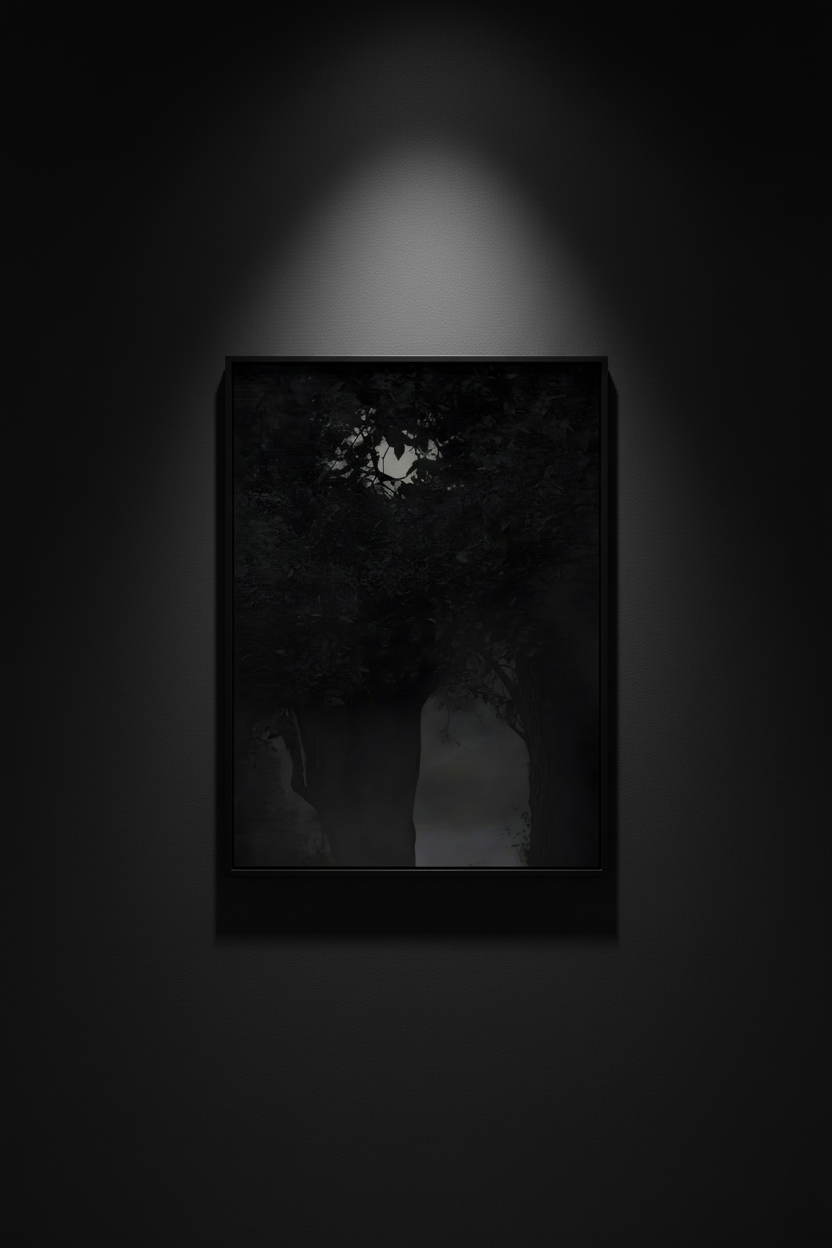 Forest Under a Pale Moon, art print