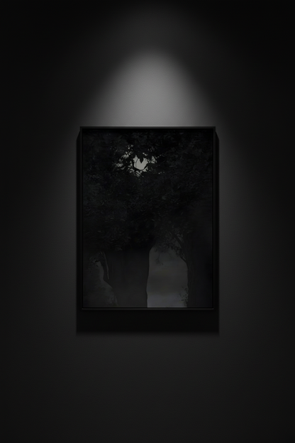 Forest Under a Pale Moon, art print