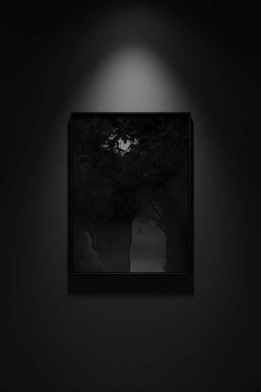 Forest Under a Pale Moon, art print