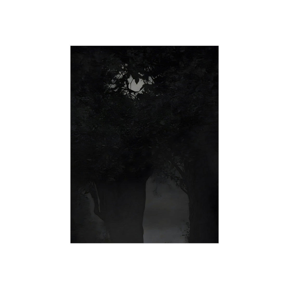 Forest Under a Pale Moon, art print, view 2