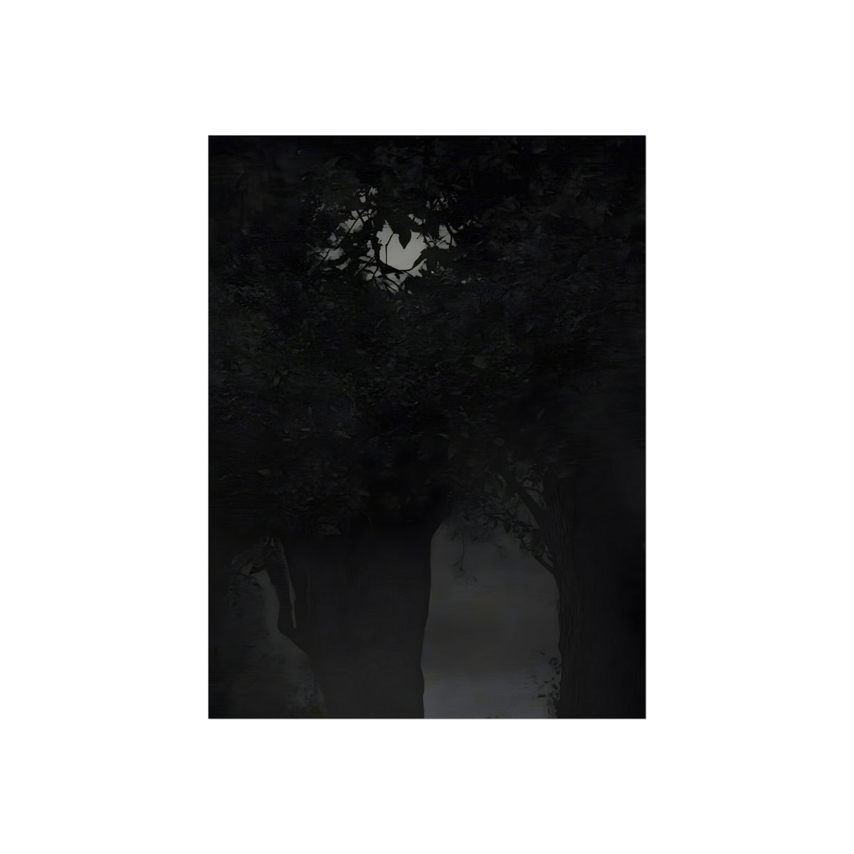 Forest Under a Pale Moon, art print, view 3
