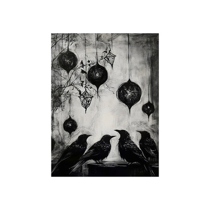 Four Ravens Under Glass, art print, view 2