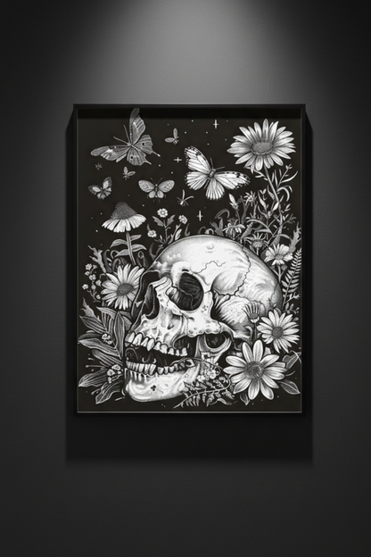 Garden of Bones | Gothic Botanical Fine Art Paper Print artwork image