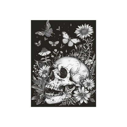Garden of Bones | Gothic Botanical Fine Art Paper Print framed display mockup