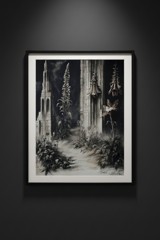 Gothic Garden | Dark Botanical Fine Art Paper Print artwork image