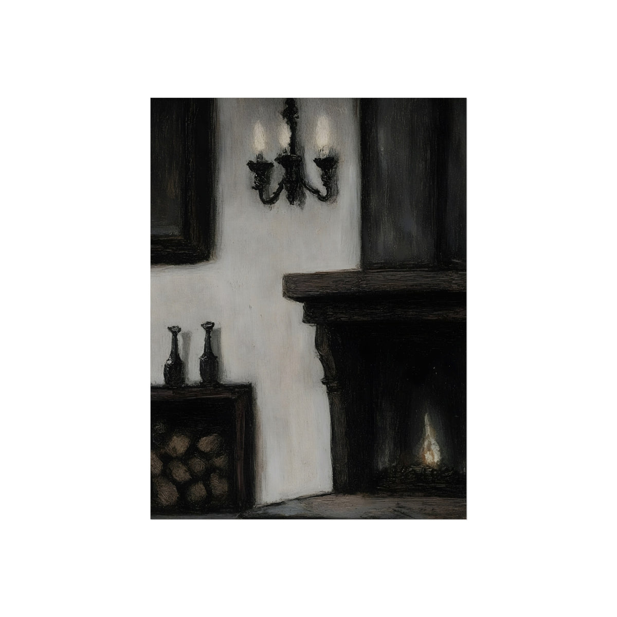 Hearth After Dark fine art paper print detail