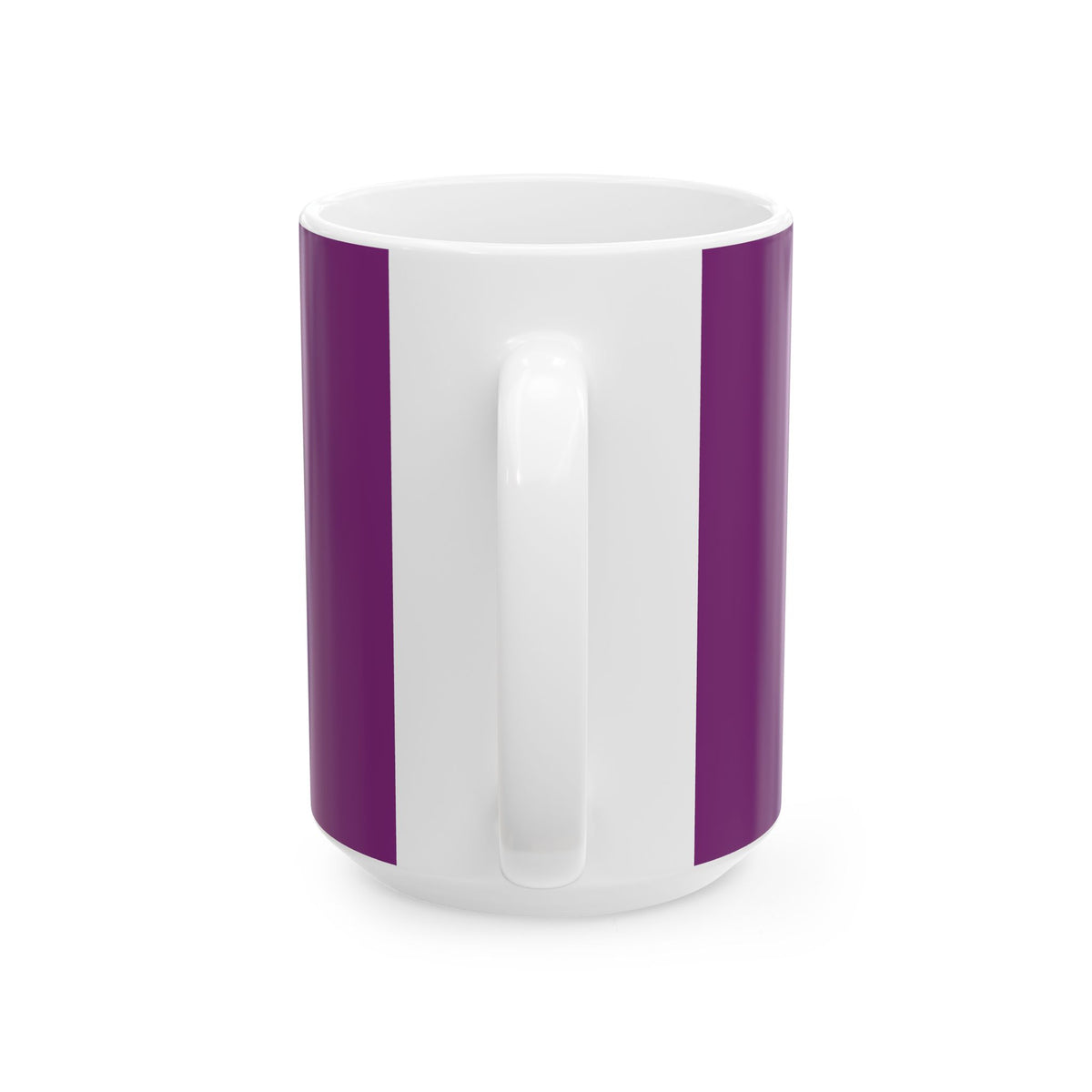 Funny coffee mug printed with "I DO NOT HAVE A BUDGET I HAVE HOPE", 15 oz size, back view showing the handle