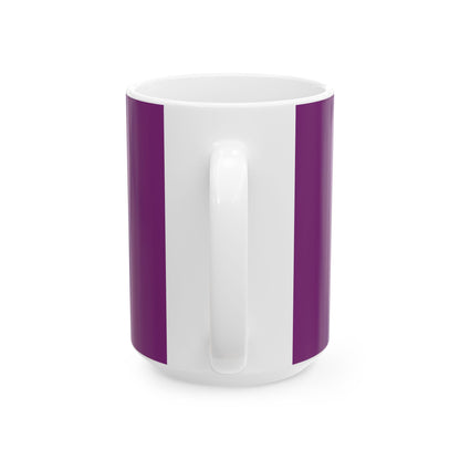 Funny coffee mug printed with "I DO NOT HAVE A BUDGET I HAVE HOPE", 15 oz size, back view showing the handle