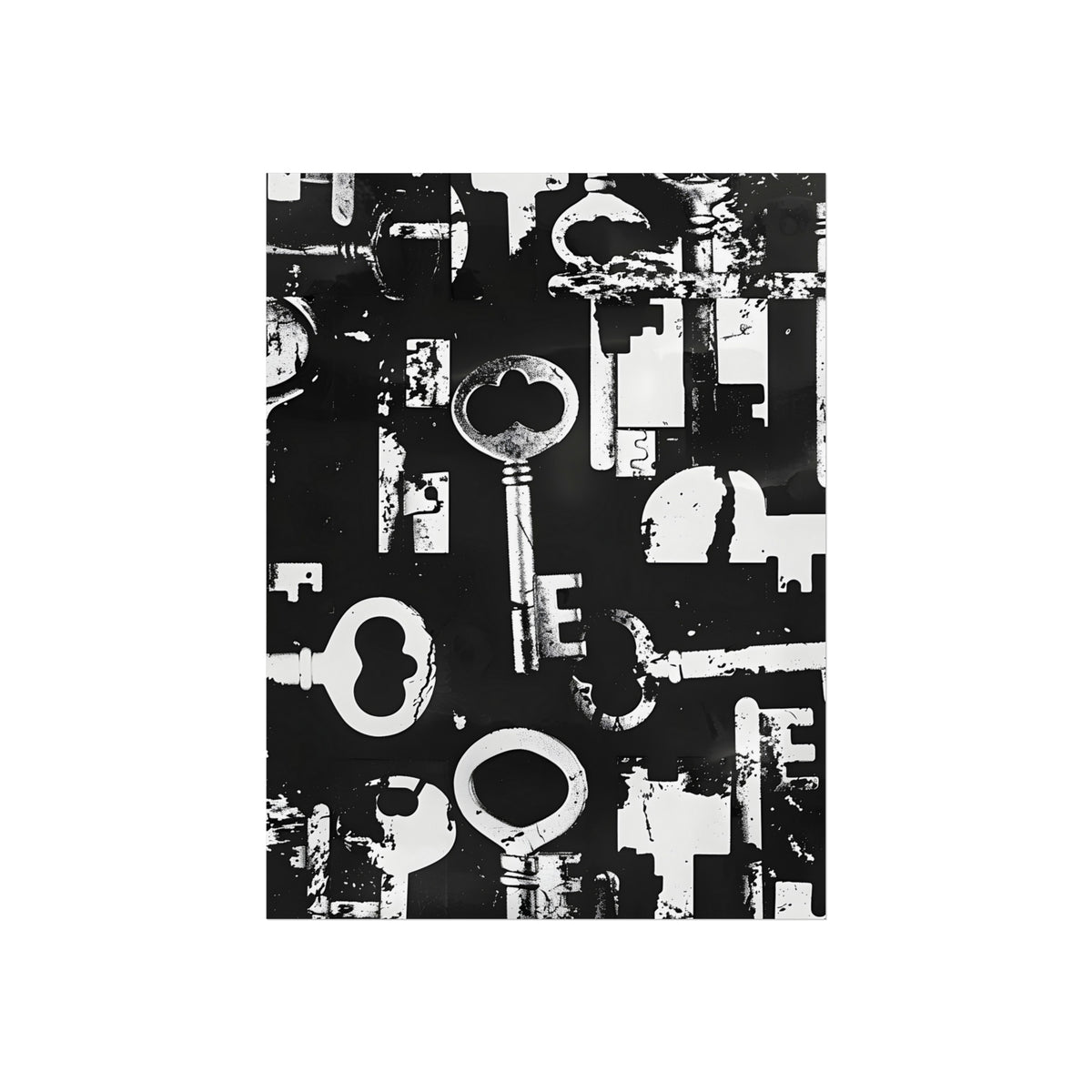 Keys to the Unseen | Gothic Collage Fine Art Paper Print fine art paper print mockup