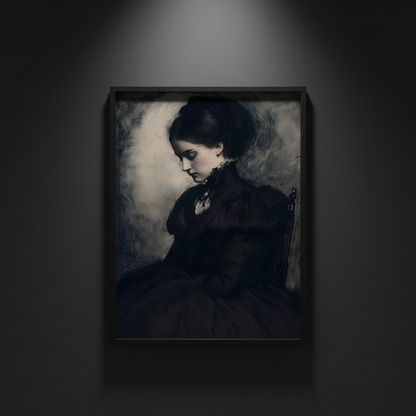 Lady Nocturne gothic woman portrait fine art artwork