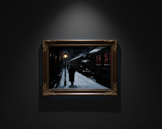 Last Train in the Snow, art print