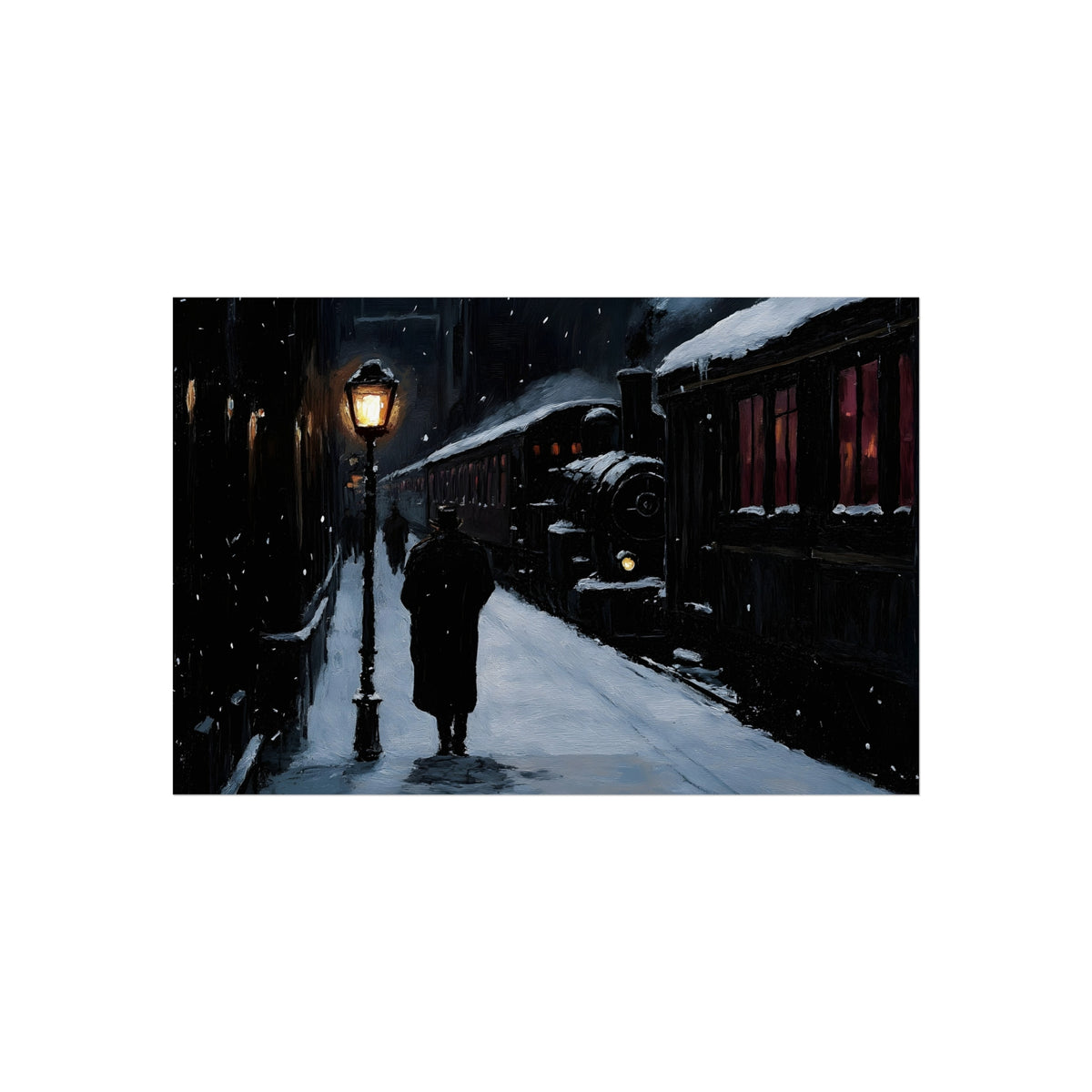 Last Train in the Snow, art print, view 2