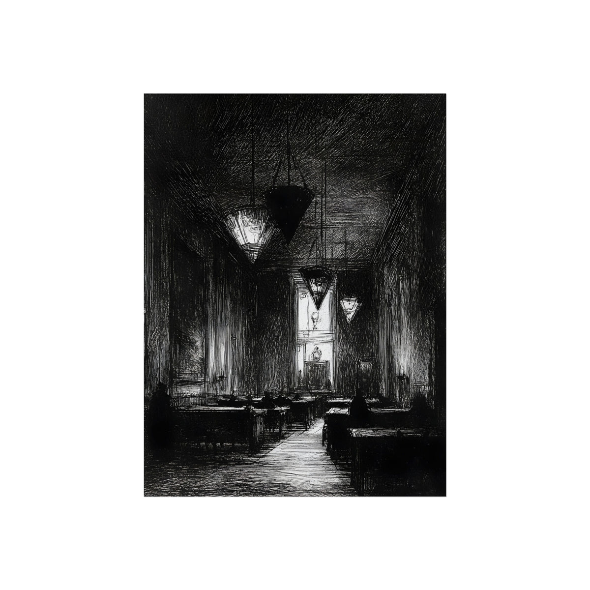 Light at the End of the Hall, art print, view 3