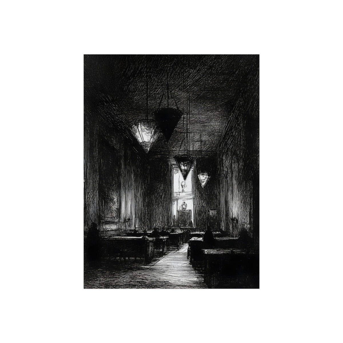 Light at the End of the Hall, art print, view 4