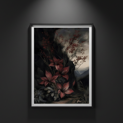 Lilies at Dusk, art print