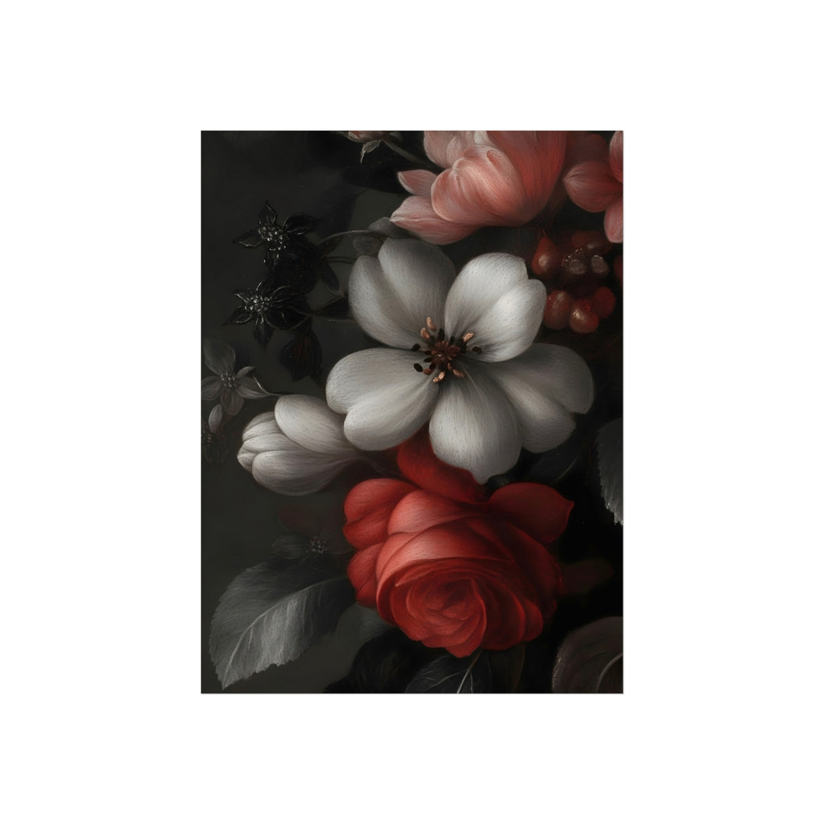Lily, Rose and Shadow, art print, view 4