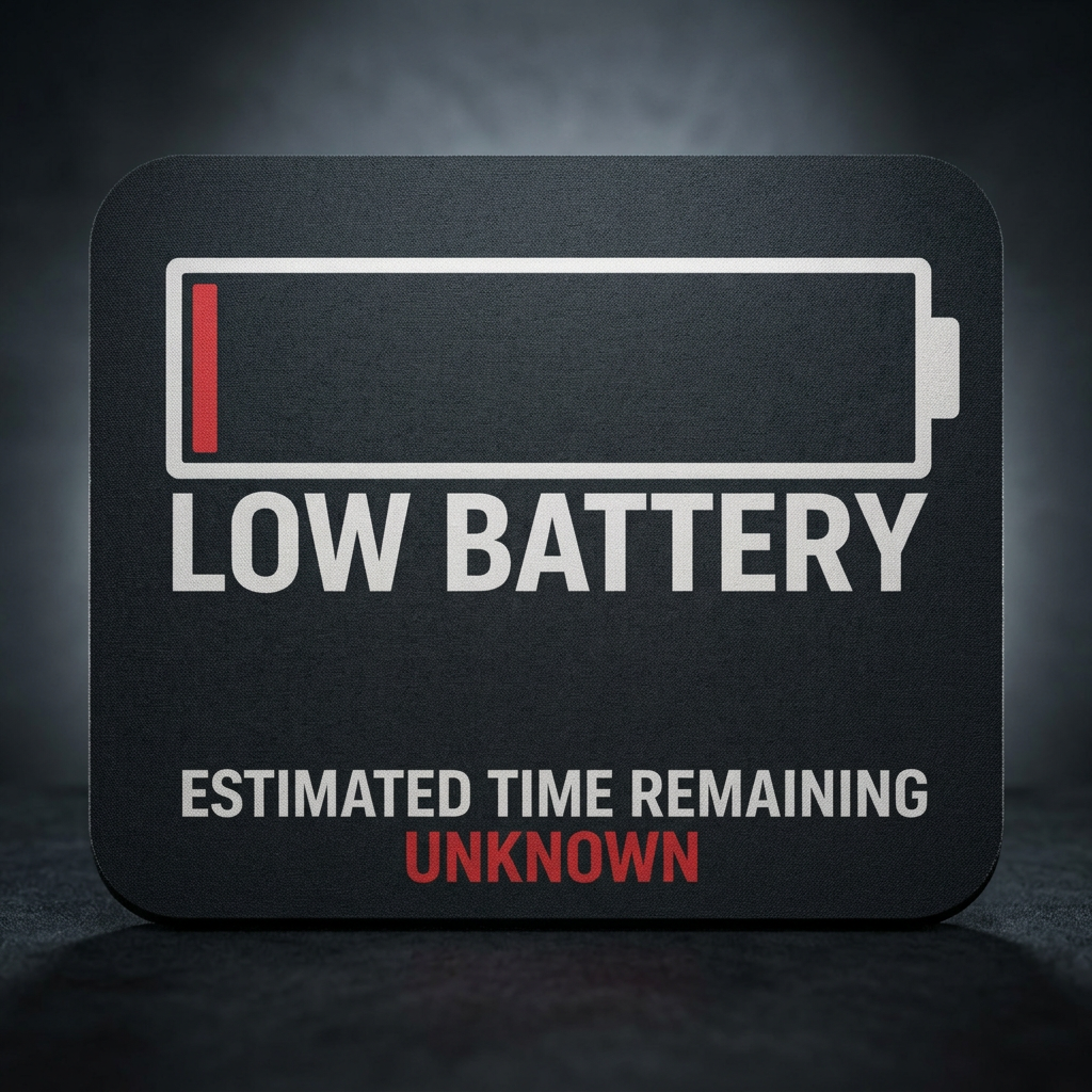 Low Battery Mouse Pad – Funny Tired Office Desk Decor