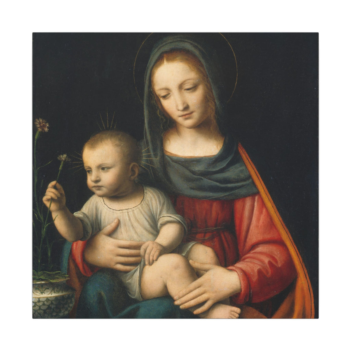 Madonna of the Carnation by Bernardino Luini — fine art reproduction product image