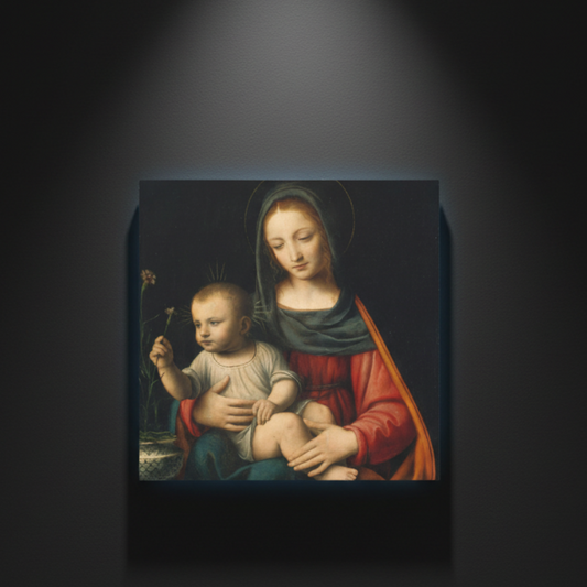 Madonna of the Carnation by Bernardino Luini — fine art reproduction product image
