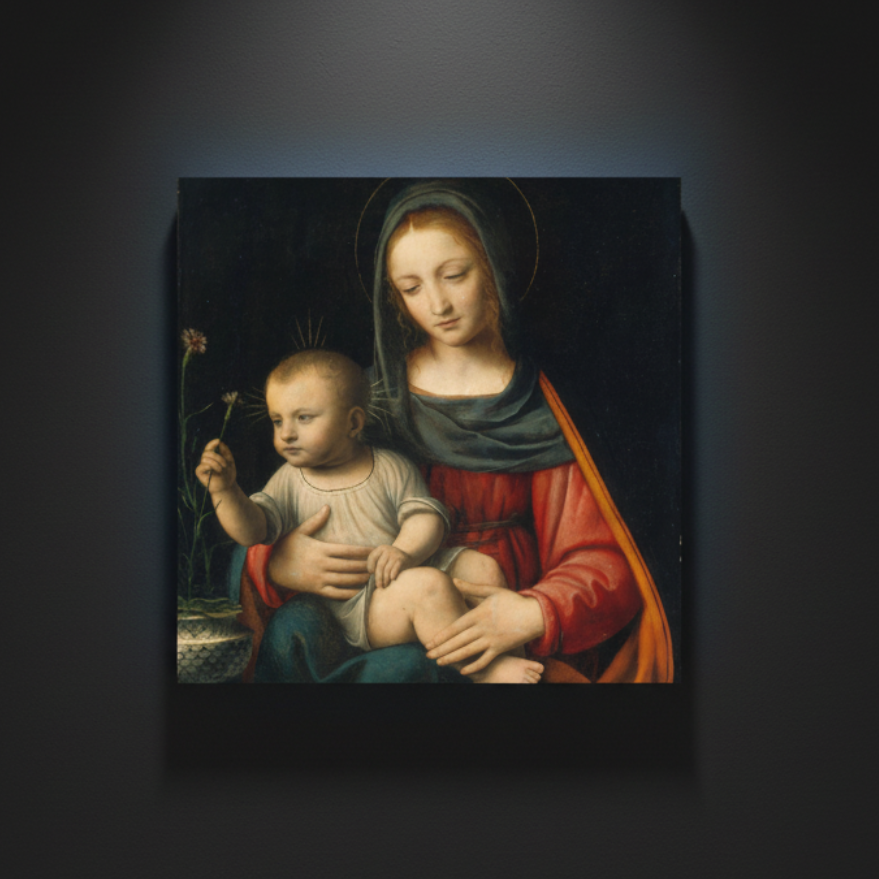 Madonna of the Carnation by Bernardino Luini — fine art reproduction product image