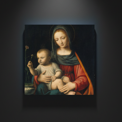 Madonna of the Carnation by Bernardino Luini — fine art reproduction product image
