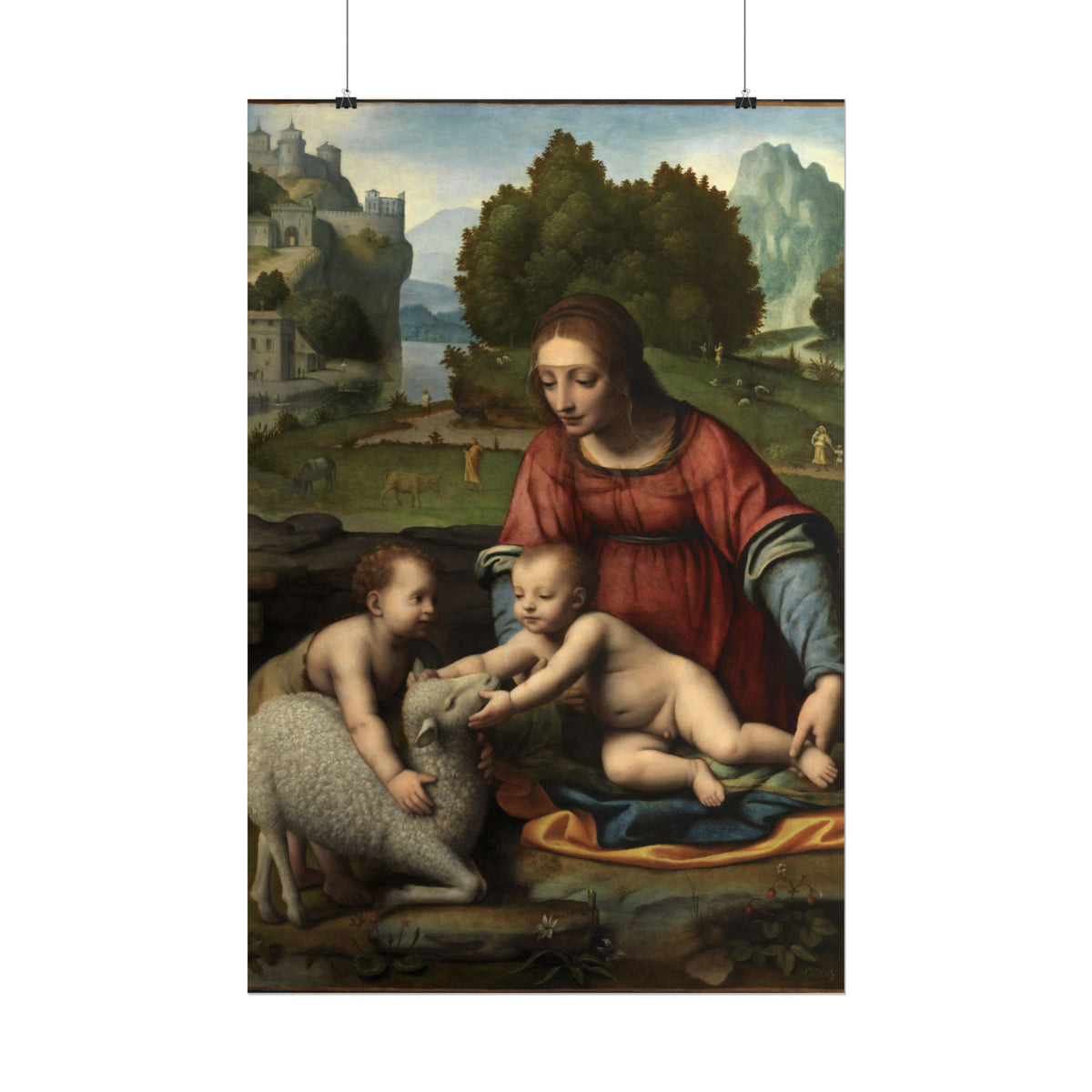 Historic Renaissance fine art poster product mockup