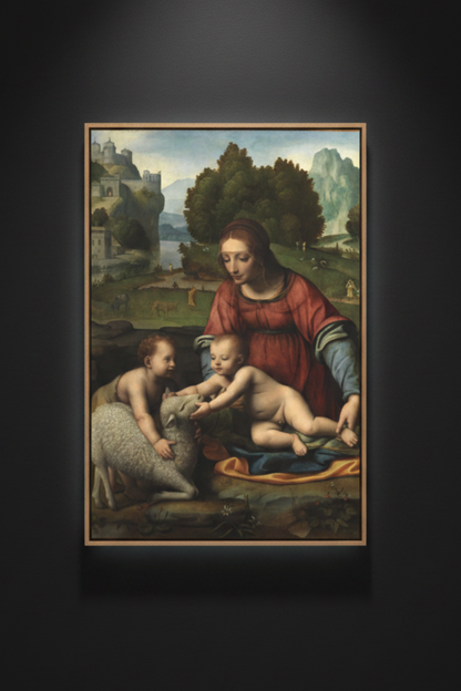 Madonna and Child with the Infant Saint John | Stretched Canvas Print artwork image