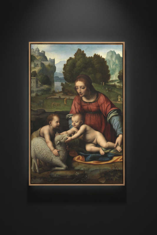 Madonna and Child with the Infant Saint John | Stretched Canvas Print artwork image