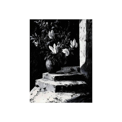 Magnolia on the Steps fine art paper print wall display