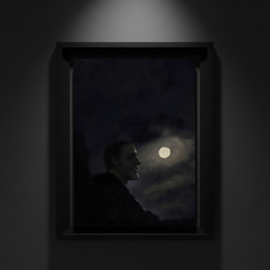 Man Beneath the Moon, art print