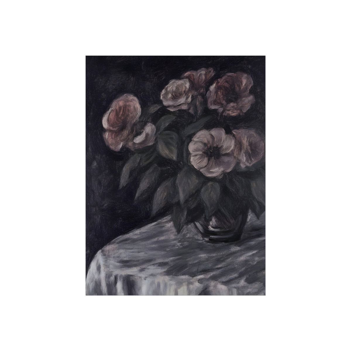 Mauve Roses at Dusk, art print, view 3