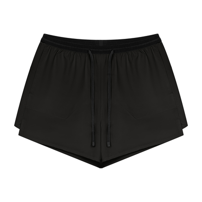 Men's 2-in-1 Compression Shorts in black