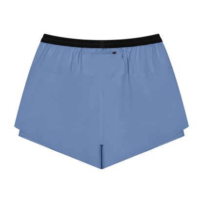 Men's 2-in-1 Compression Shorts in haze blue, alternate angle