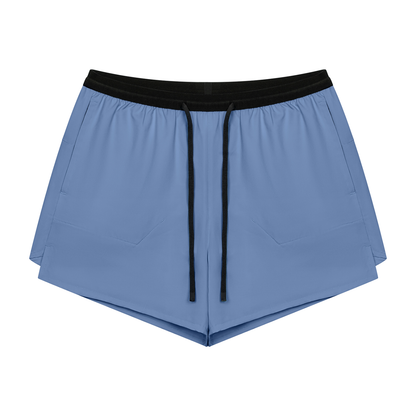 Men's 2-in-1 Compression Shorts in haze blue
