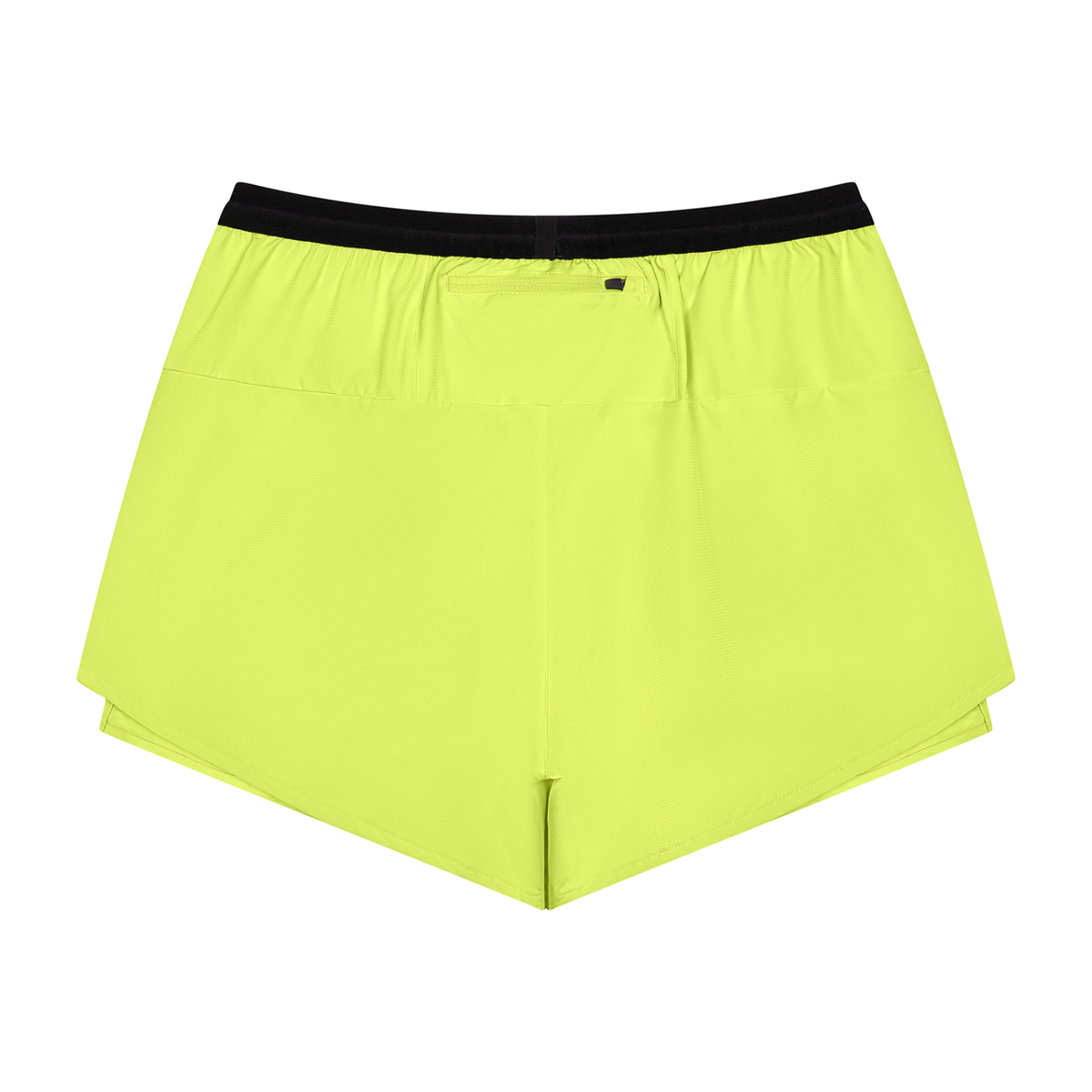 Men's 2-in-1 Compression Shorts in lime green, alternate angle