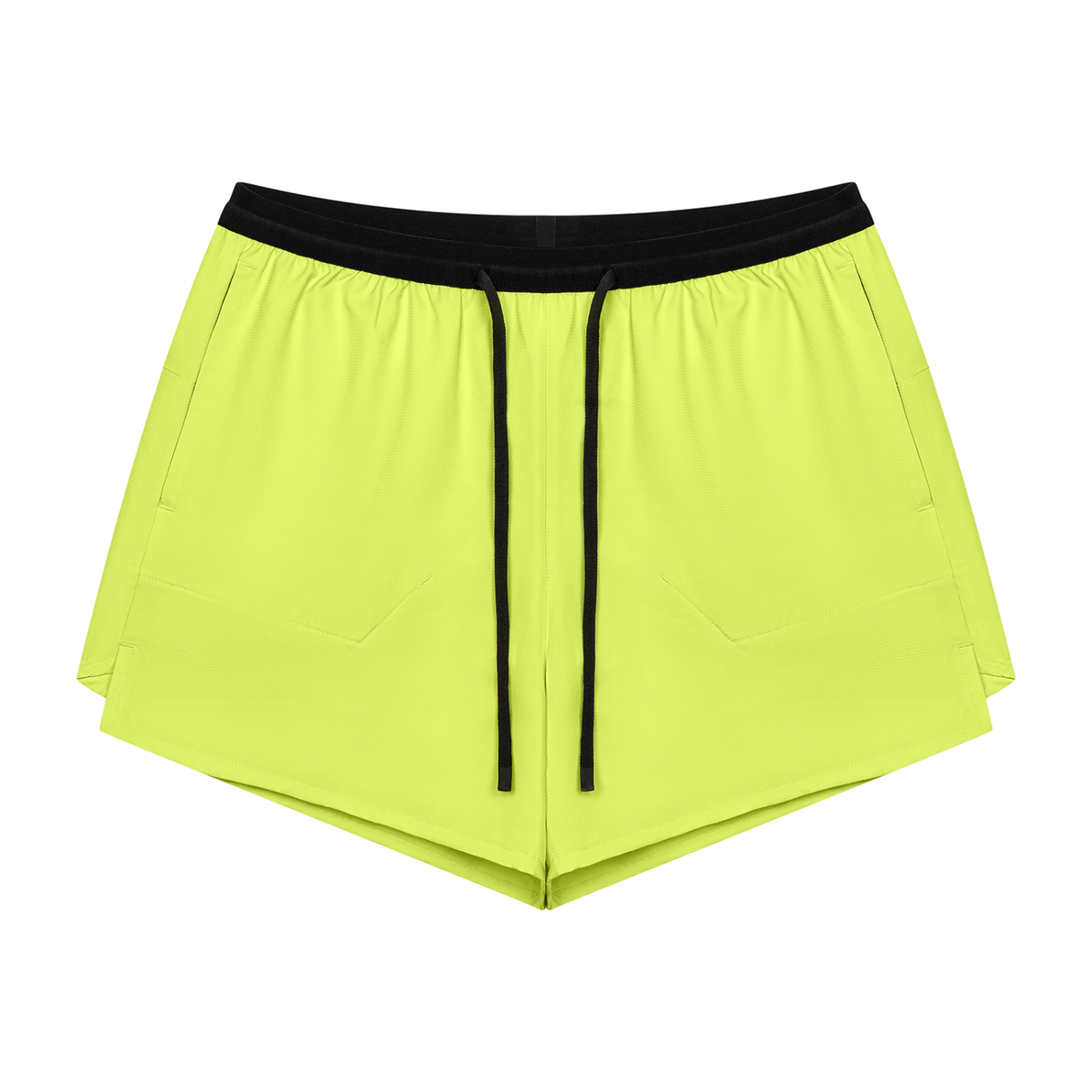 Men's 2-in-1 Compression Shorts in lime green