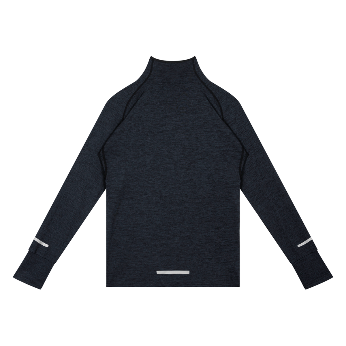 Men's Bodycon Raglan Quarter-Zip T-Shirt in static blue, alternate angle
