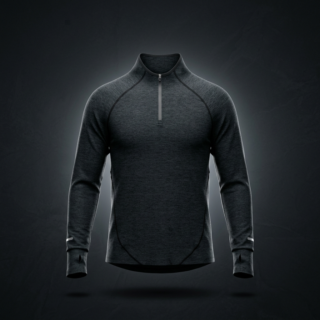 Men's Bodycon Raglan Quarter-Zip T-Shirt