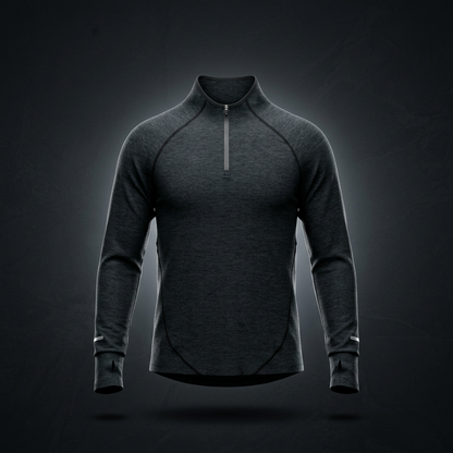 Men's Bodycon Raglan Quarter-Zip T-Shirt