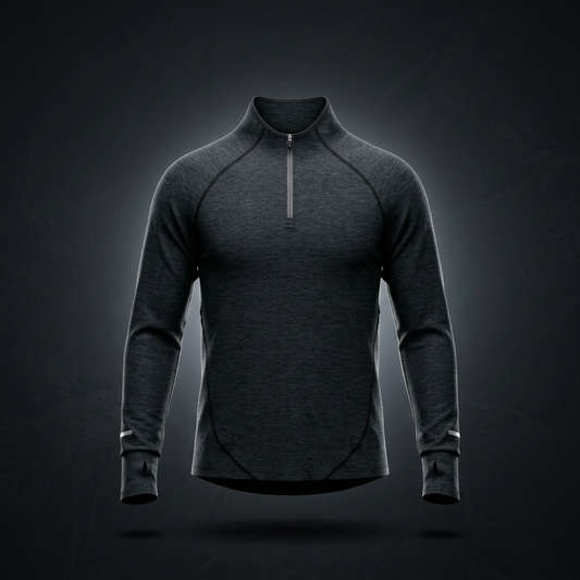 Men's Bodycon Raglan Quarter-Zip T-Shirt