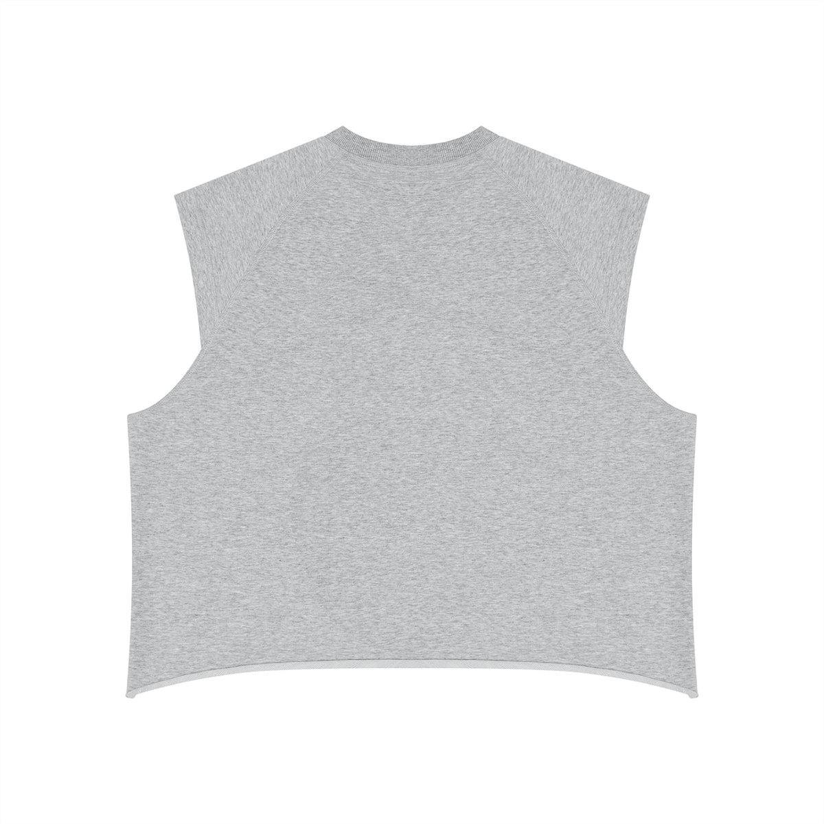 Men's Boxy Raw Hem Tank Top in flower gray, alternate angle