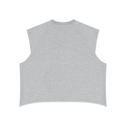 Men's Boxy Raw Hem Tank Top in flower gray, alternate angle