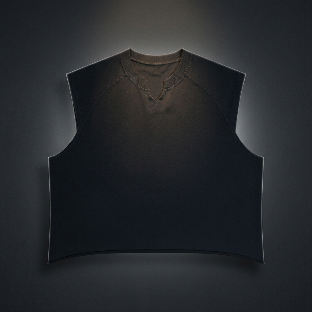 Men's Boxy Raw Hem Tank Top, view 1