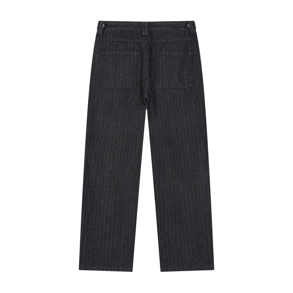 Men's Classic Solid Straight Leg Jeans in black, alternate angle