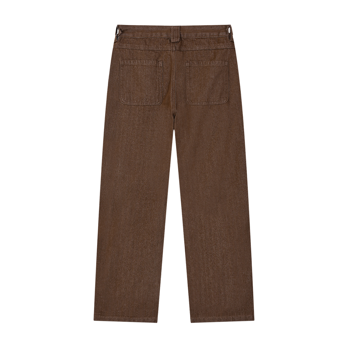 Men's Classic Solid Straight Leg Jeans in brown, alternate angle