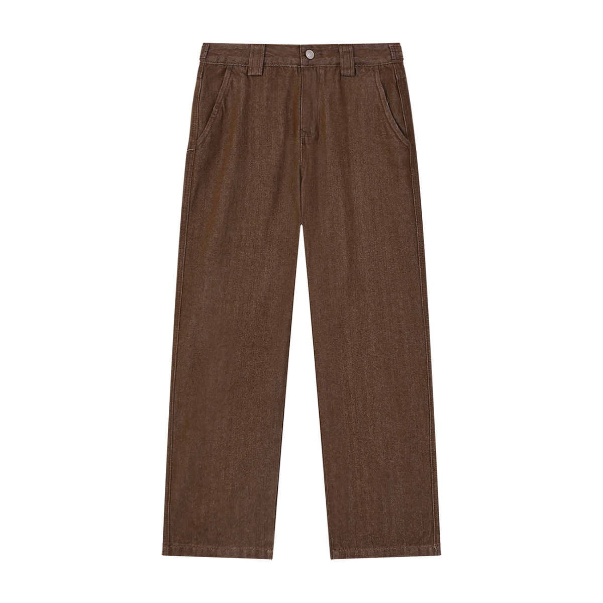 Men's Classic Solid Straight Leg Jeans in brown